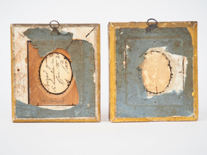 Jean CROIZIER  "Portraits de Monsieur et Madame Bourgeot". Miniatures 