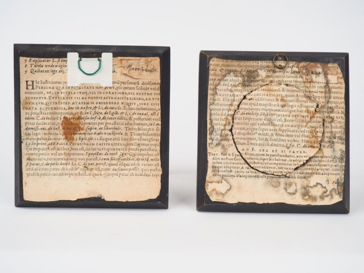 MAY. "Portraits du couple impérial". Paire de miniatures signées. Diam