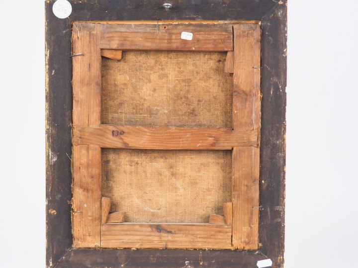 Ecole flamande XVIIème (Jean MIEL (attribué à). "Fête de village". Hui