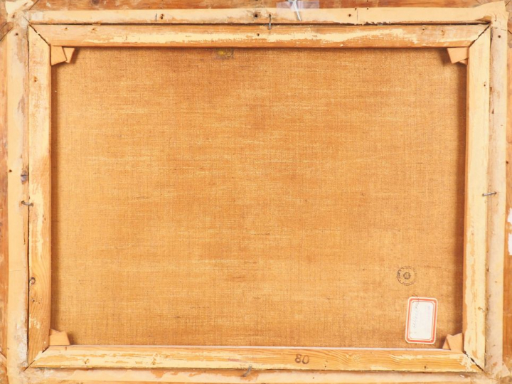 A. BERKES. "Les grands boulevards". Huile sur toile, signée en bas à d