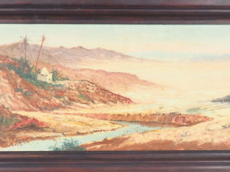 Vente aux enchères J. DARLEY  "paysage d'Afrique du Nord Huile sur toile signée en bas à 