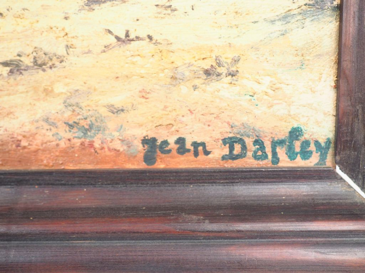 J. DARLEY  "paysage d'Afrique du Nord Huile sur toile signée en bas à 