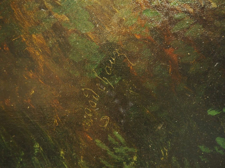 GODCHAUX. "La baie de Naples" Grande huile sur toile, signée en bas à 