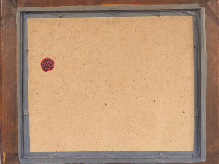 Blanche ODIN. "Bouquet de roses rouges". Aquarelle, signée en bas à ga