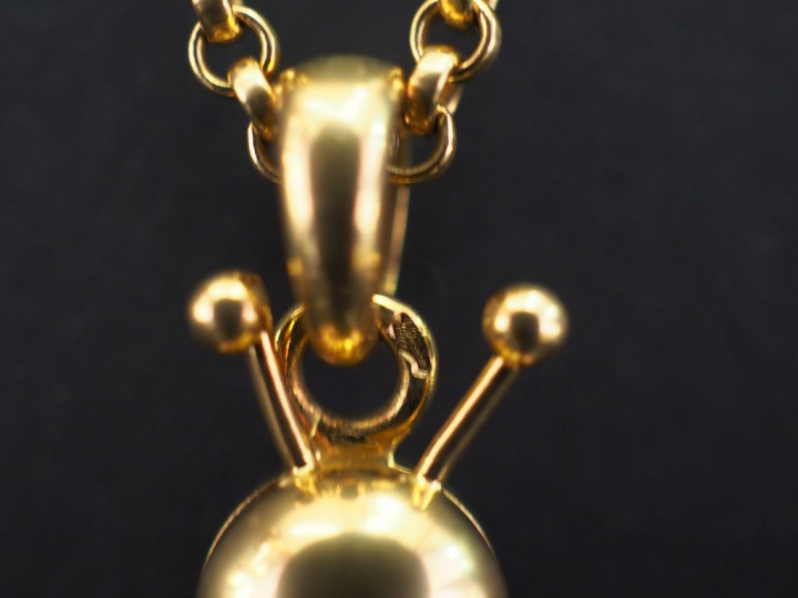 CHOPARD, L.U.C Chaine en or jaune, maille forçat, ornée d’un pendentif
