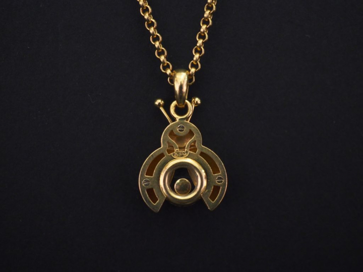 CHOPARD, L.U.C Chaine en or jaune, maille forçat, ornée d’un pendentif