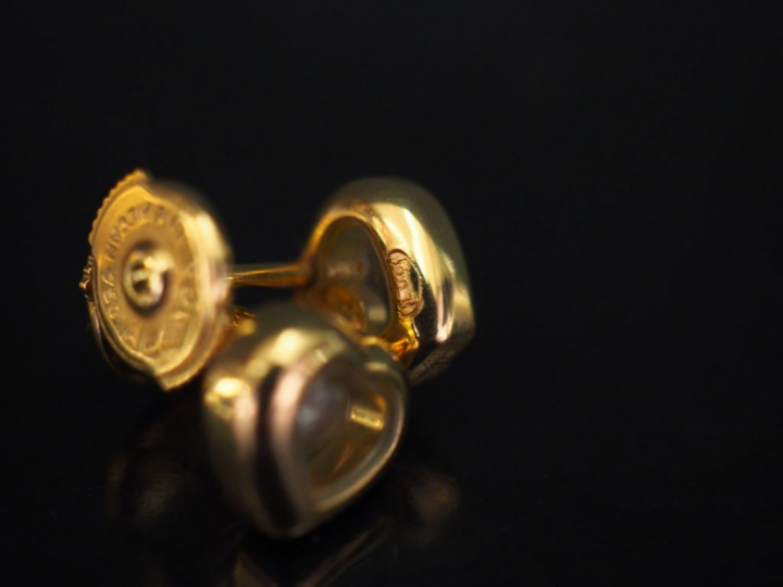 	CHOPARD, Happy Diamond Paire de perces oreilles en or jaune en forme 