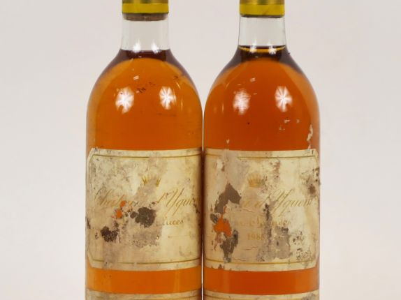 2 BOUTEILLES CHÂTEAU D'YQUEM 1er CCS SAUTERNES - 1988 - BG/EA