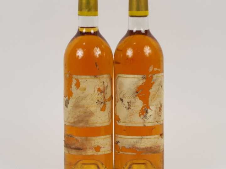2 BOUTEILLES CHÂTEAU D'YQUEM 1er CCS SAUTERNES - 1988 - BG/EA