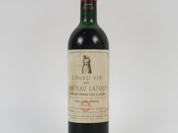1 BOUTEILLE CHÂTEAU LATOUR 1er GCC PAUILLAC - 1956 - HEP