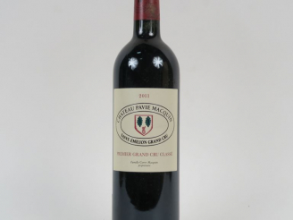 Vente aux enchères 1 BOUTEILLE CHÂTEAU PAVIE MACQUIN 1er GCC ST EMILION - 2011