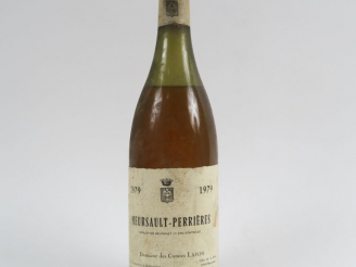 Vente aux enchères 1 BOUTEILLE MEURSAULT 1er CRU PERRIÈRES DOMAINE COMTES DE LAFON - 1979