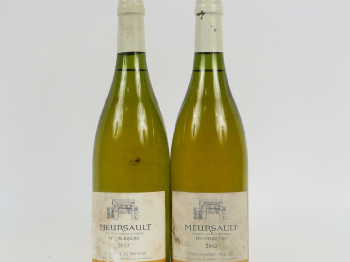 2 BOUTEILLES MEURSAULT 'LES MEURGERS' LES CAVES DU PRIEURÉ - 2002 - 1 