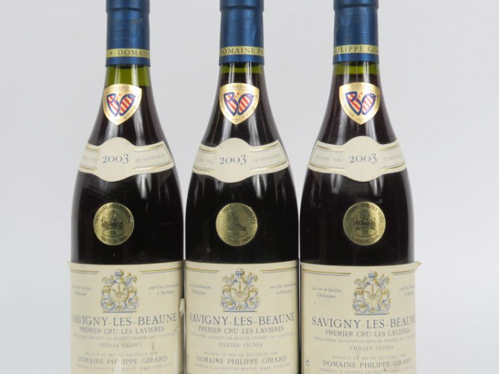 3 BOUTEILLES SAVIGNY LES BEAUNE 1er CRU 'LES LAVIERES' VIEILLES VIGNES