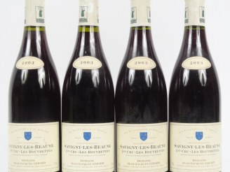 Vente aux enchères 4 BOUTEILLES SAVIGNY LES BEAUNE 1er CRU 'LES ROUVRETTES' DOMAINE JEAN 