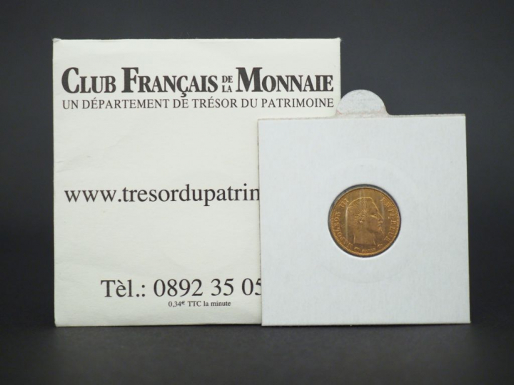 Pièce de 5 Francs or, 1859-A. FRAIS ACHETEURS 5% TTC.   