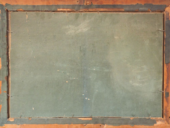 M. de FRANCESCI. "barques sur la grève" Aquarelle signée en bas à gauc