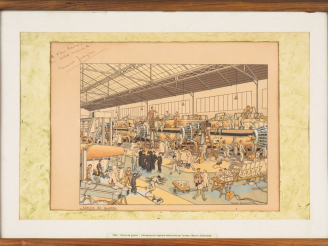 Vente aux enchères Marcel JEANJEAN. "usine de guerre" Lithographie