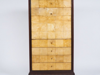 Vente aux enchères Secretaire à abttant 1940 en parchemin et placage d'ébène de macassar,