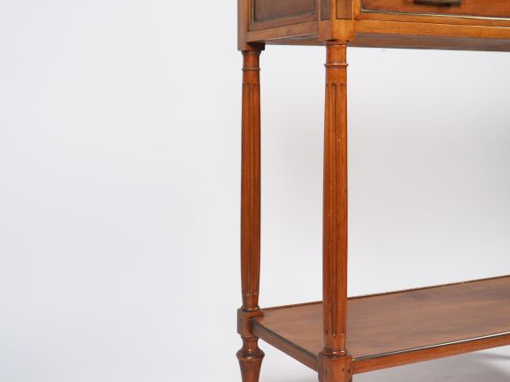 Console début XIXème de style Louis XVI en acajou et placage d'acajou,