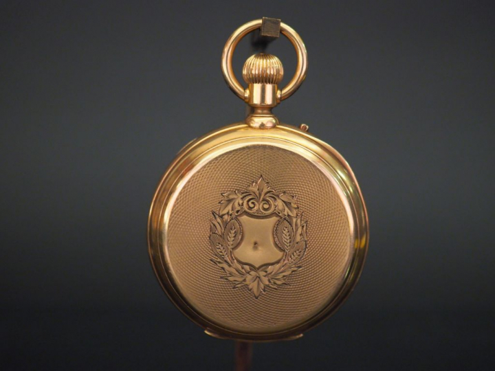 ZENTLER Frères, Genève Montre de gousset en or jaune.  Cadran à chiffr