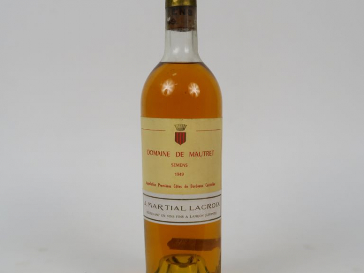 1 BOUTEILLE DOMAINE DE MAUTRET SEMENS - 1949 - HEP