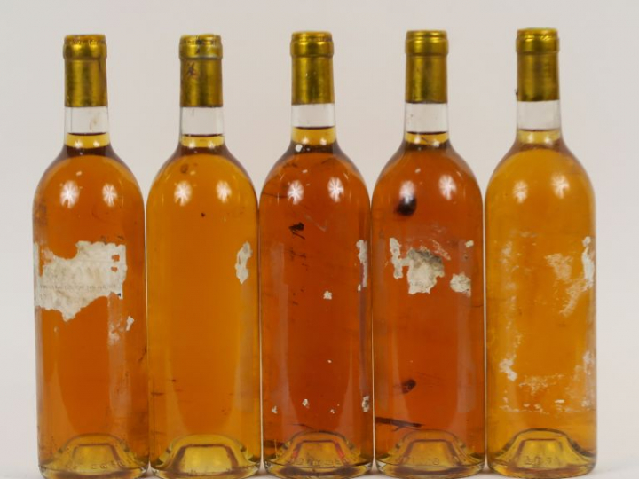 5 BOUTEILLES CHÂTEAU LA TOUR BLANCHE 1er CC SAUTERNES - 1990 - SE/PRÉS