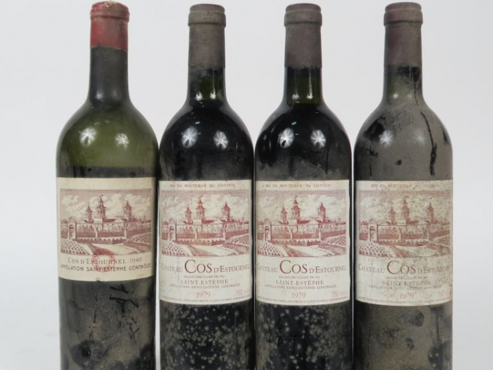 4 BOUTEILLES COS D'ESTOURNEL GCC ST ESTEPHE - 1 de 1948 VIDANGE - 3 de