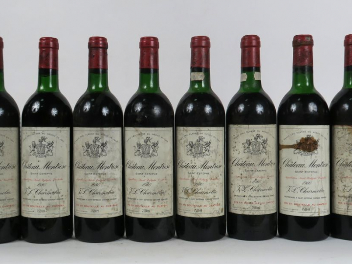 8 BOUTEILLES CHÂTEAU MONTROSE GCC SAINT ESTEPHE - 1980 - 4 LB/4 HEP/ET