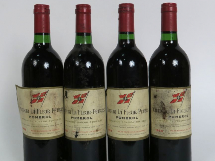 4 BOUTEILLES CHÂTEAU LA FLEUR PETRUS POMEROL - 1983 - 1 EA/4 ELS