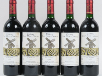 Vente aux enchères 5 BOUTEILLES CHÂTEAU TOUR HAUT CAUSSAN CB MEDOC - 1988 - BG