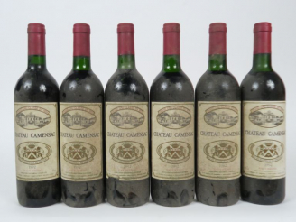 Vente aux enchères 6 BOUTEILLES CHÂTEAU CAMENSAC GCC HAUT MEDOC - 1992 - 2 BG/3 LB/1HEP/E