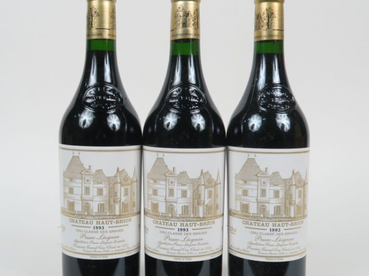 3 BOUTEILLES CHÂTEAU HAUT BRION 1er GCC GRAVES - 1993