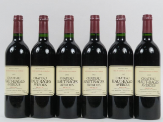 Vente aux enchères 6 BOUTEILLES CHÂTEAU HAUT BAGES AVEROUS GCC PAUILLAC - 1993