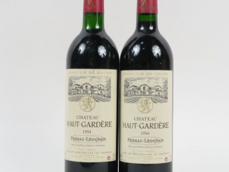 Vente aux enchères 2 BOUTEILLES CHÂTEAU HAUT GARDERE GRAVES - 1994 - BG