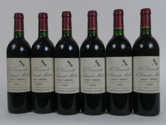 Vente aux enchères 6 BOUTEILLES LA DEMOISELLE DE SOCIANDO MALLET - 1995 - 1 BG