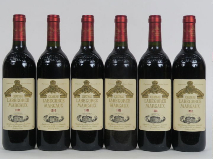 6 BOUTEILLES CHÂTEAU LABEGORCE MARGAUX - 1996 