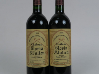 Vente aux enchères 2 BOUTEILLES CHÂTEAU GLORIA ST JULIEN - 1998