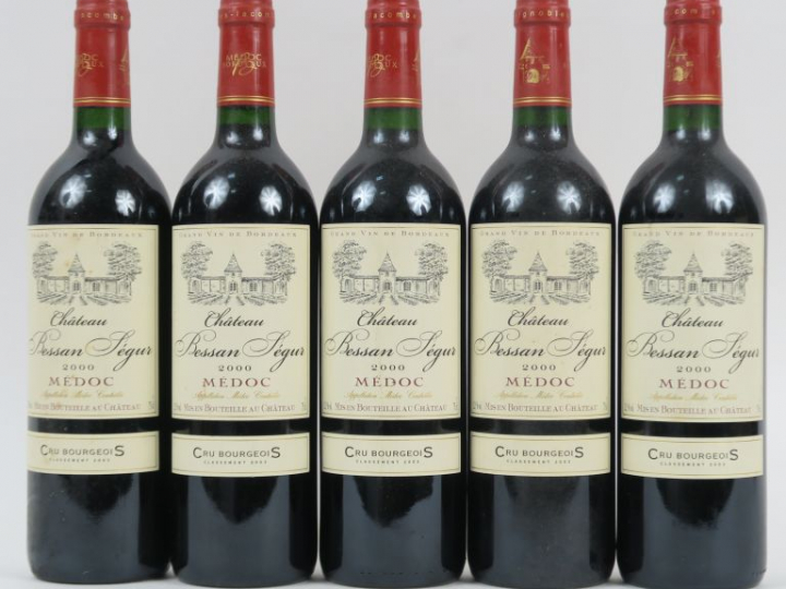 5 BOUTEILLES CHÂTEAU BESSAN SEGUR CB MEDOC - 2000