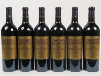 Vente aux enchères 6 BOUTEILLES CHÂTEAU CANTENAC BROWN GCC MARGAUX - 2001 - CBO