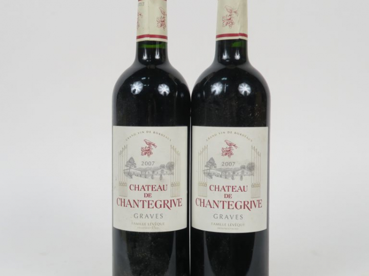 2 BOUTEILLES CHÂTEAU DE CHANTEGRIVE GRAVES - 2007