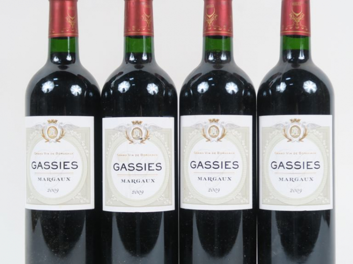 4 BOUTEILLES GASSIES MARGAUX - 2009