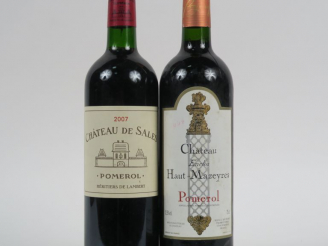 Vente aux enchères 2 BOUTEILLES POMEROL : 1 CHÂTEAU DE SALES 2007 - 1 CHÂTEAU HAUT MAZEYR
