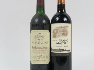Vente aux enchères 2 BOUTEILLES GCC ST EMILION : 1 CHÂTEAU FRANC MAYNE 2011 - 1 CLOS DES 