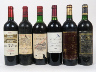 Vente aux enchères 6 BOUTEILLES : 1 CHÂTEAU LA LOUVIERE GRAVES 2011 - 1 CHÂTEAU LA LAGUNE