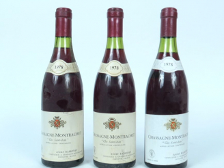 Vente aux enchères 3 BOUTEILLES CHASSAGNE MONTRACHET 'CLOS SAINT JEAN' RAMONET - 1978  - 