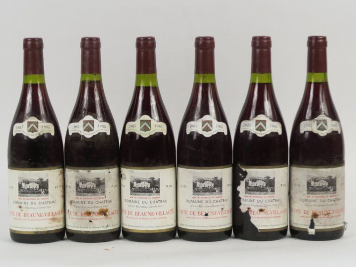 6 BOUTEILLES COTE DE BEAUNE VILLAGES DOMAINE DU CHÂTEAU - 1985