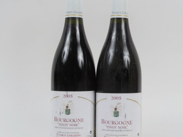 2 BOUTEILLES BOURGOGNE 'PINOT NOIR' PATRICK GIRARDIN - 2005