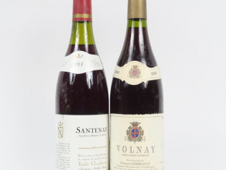 Vente aux enchères 2 BOUTEILLES : 1 VOLNAY FRANCOIS GERBEAULT 2000 - 1 SANTENAY EMILE CHA