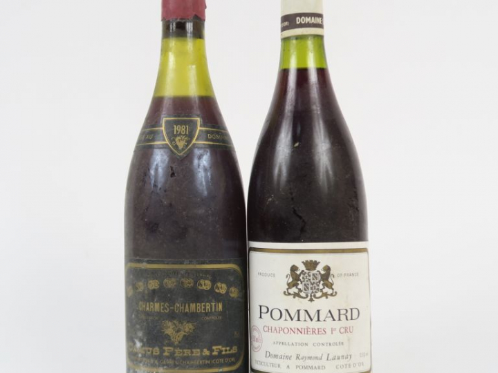 2 BOUTEILLES : 1 CHARMES CHAMBERTIN CAMUS PÈRE   FILS 1981 CAPS AB - 1